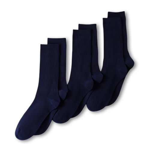 Men's Seamless Toe Cotton Rib Dress Socks 3 Pack | Lands' End