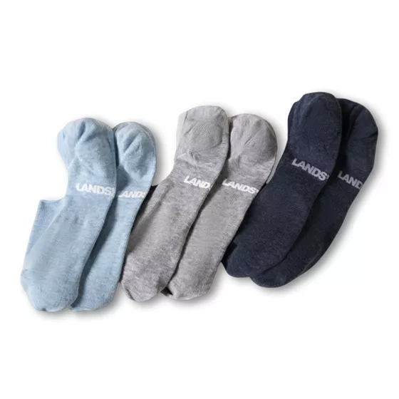 Men's Cotton No Show Socks 3 Pack - primary