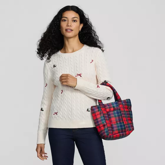 Women's Drifter Embroidered Cable Crew Neck Sweater - primary