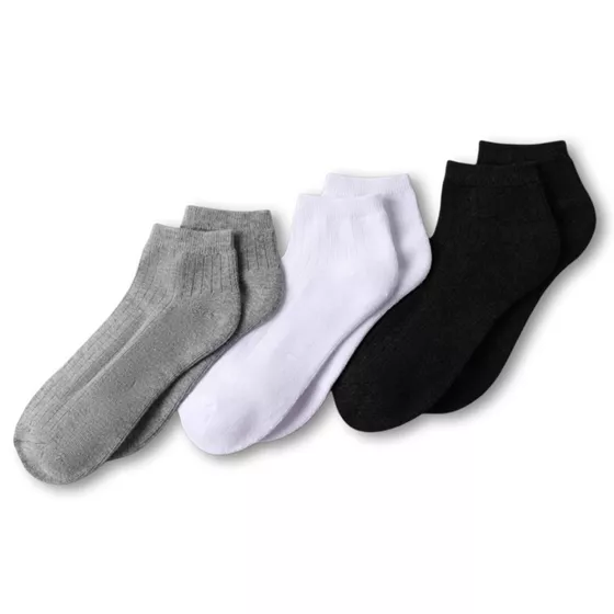 Women's Soft Half Cushion Quarter Crew Socks 3 Pack - primary