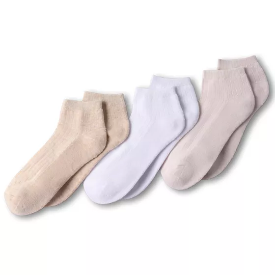 Women's Soft Half Cushion Quarter Crew Socks 3 Pack - primary