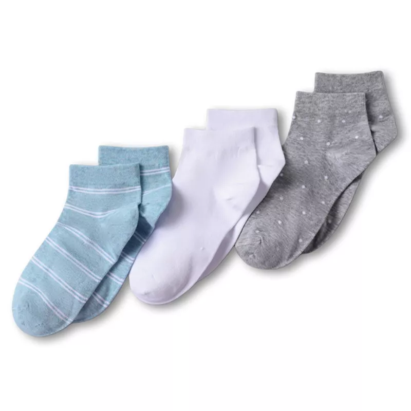 Women's Cotton Multi Print Quarter Crew Socks 3 Pack, alternative image