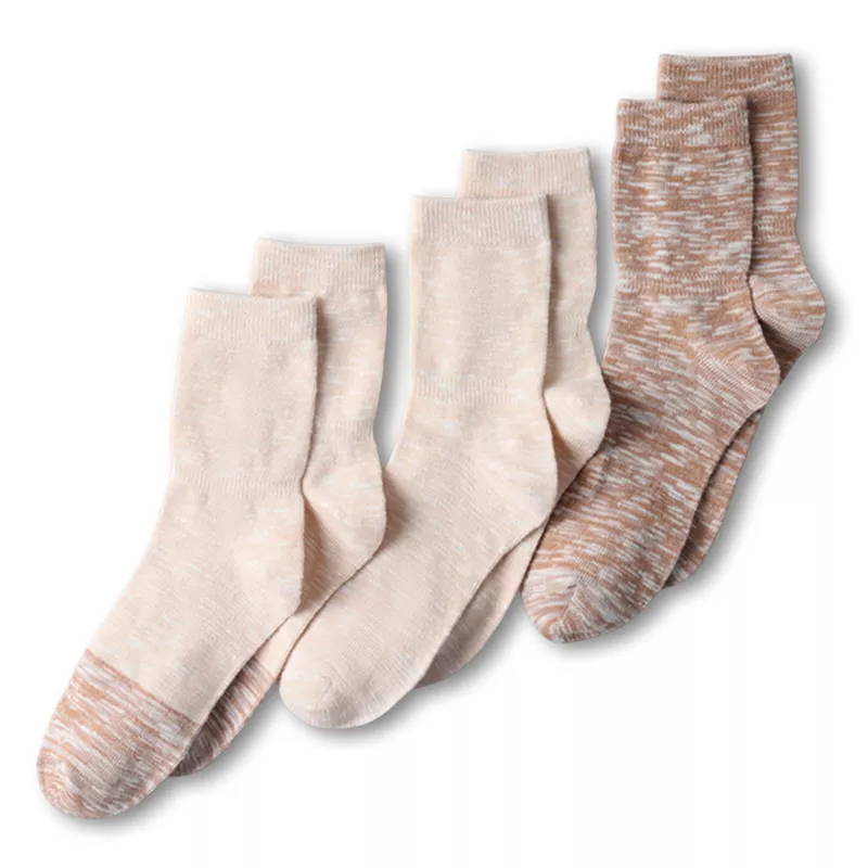 Women's Lightweight Slub Midi Socks 3 Pack, alternative image