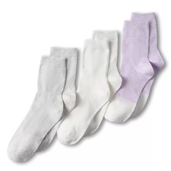 Women's Lightweight Slub Midi Socks 3 Pack - primary
