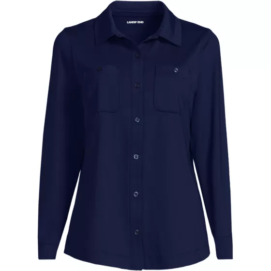 Women's Long Sleeve Button Front Garden Tee - Sunshade UPF 50 Quick Dry - primary