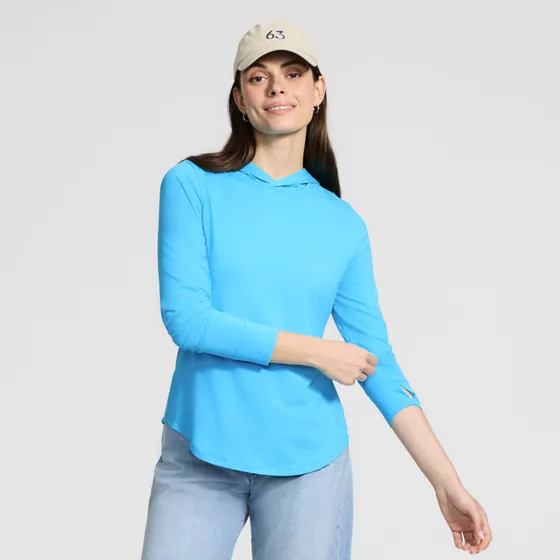 Women's Long Sleeve Hooded Garden Tee - Sunshade UPF 50 Quick Dry - primary