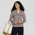Women's Fine Gauge Cotton Jacquard Sweater Jacket, alternative image