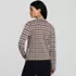 Women's Fine Gauge Cotton Jacquard Sweater Jacket, Back