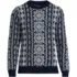 Men's Long Sleeve Cotton Wool Holiday Fair Isle Crewneck Sweater, Front