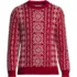 Men's Long Sleeve Cotton Wool Holiday Fair Isle Crewneck Sweater, Front