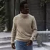 Men's Long Sleeve Cotton Wool Turtleneck Sweater, alternative image