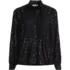 Women's Lace Bib Button Front Blouse, Front