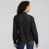 Women's Lace Bib Button Front Blouse, Back