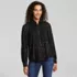 Women's Lace Bib Button Front Blouse, Front