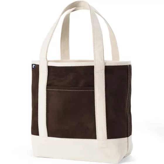 Medium Faux Suede Open Top Tote Bag - primary