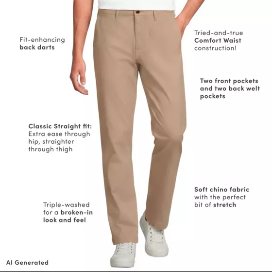 Men's Knockabout Comfort Waist Classic Straight Fit Chino Pant - primary