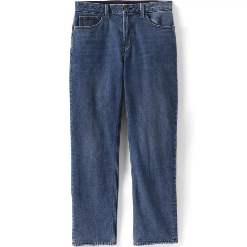Men's Stretch Comfort Waist Classic Straight Fit Flannel Lined Jean, alternative image