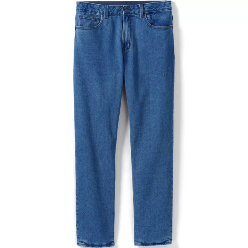 Men's Stretch Comfort Waist Classic Straight Fit Flannel Lined Jean, alternative image