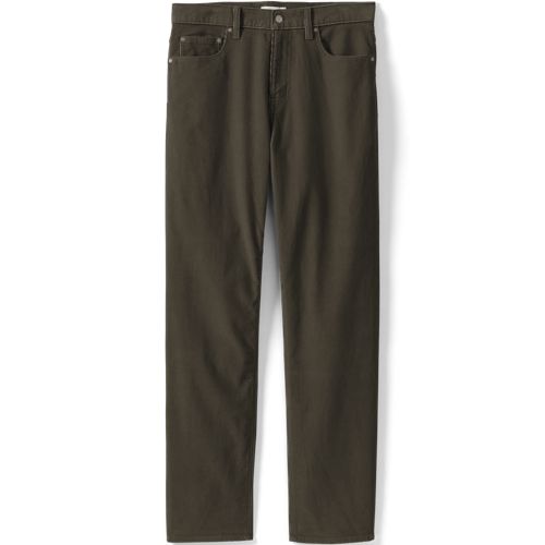 Comfort Waist Classic Fit Corduroy Trousers, Men, size: 33 32, regular, Green, Spandex/Cotton-blend, by Lands' End
