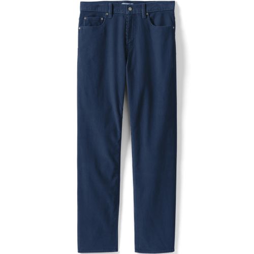 Comfort Waist Classic Fit Corduroy Trousers, Men, size: 33 32, regular, Blue, Spandex/Cotton-blend, by Lands' End