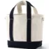 Small Applique Open Top Canvas Tote, Back