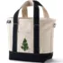Small Applique Open Top Canvas Tote, Front