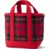 Small Plaid Open Top Canvas Tote, Back