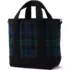 Small Plaid Open Top Canvas Tote, Back