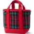 Small Plaid Open Top Canvas Tote, Front