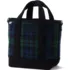 Small Plaid Open Top Canvas Tote, Front