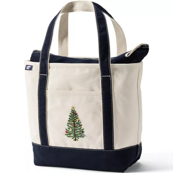 Medium Applique Zip Top Canvas Tote - primary