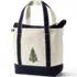 Medium Applique Zip Top Canvas Tote, Front
