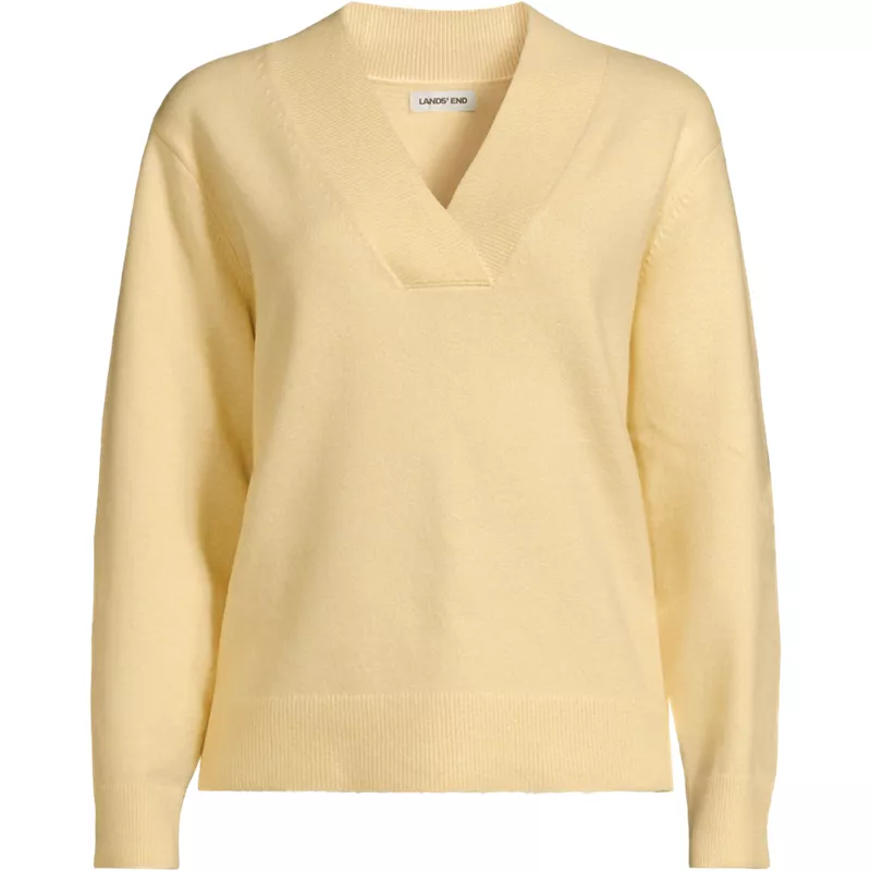 Women's CashTouch Deep V-neck Sweater, Front