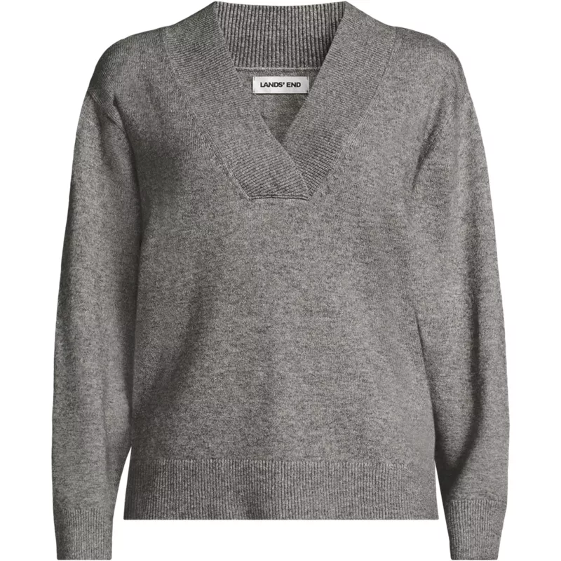 Women's CashTouch Deep V-neck Sweater, Front