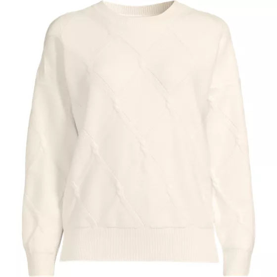 Women's CashTouch Perfect Cable Crew Neck Sweater - primary