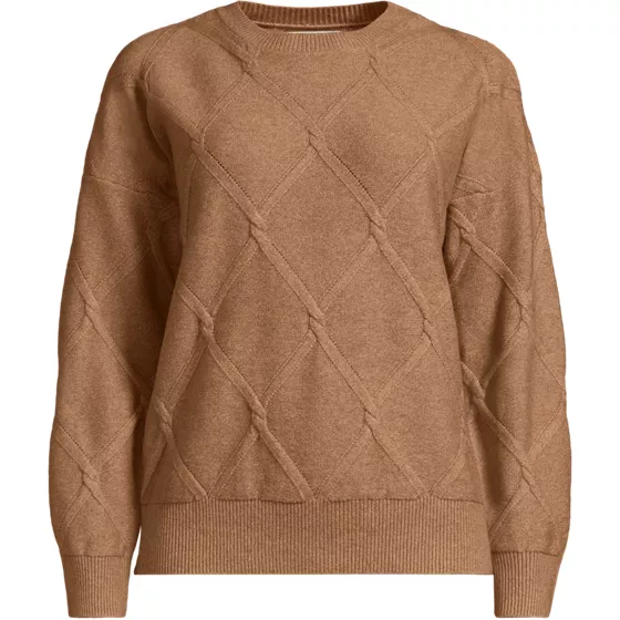 Women's CashTouch Perfect Cable Crew Neck Sweater - primary