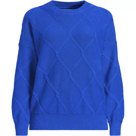 Women's CashTouch Perfect Cable Crew Neck Sweater - primary