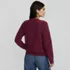 Women's CashTouch Perfect Cable Crew Neck Sweater, Back