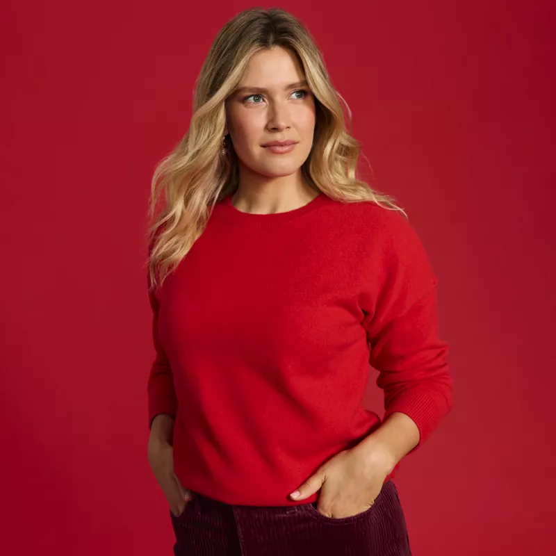 Women's CashTouch Perfect Crew Neck Sweater, alternative image