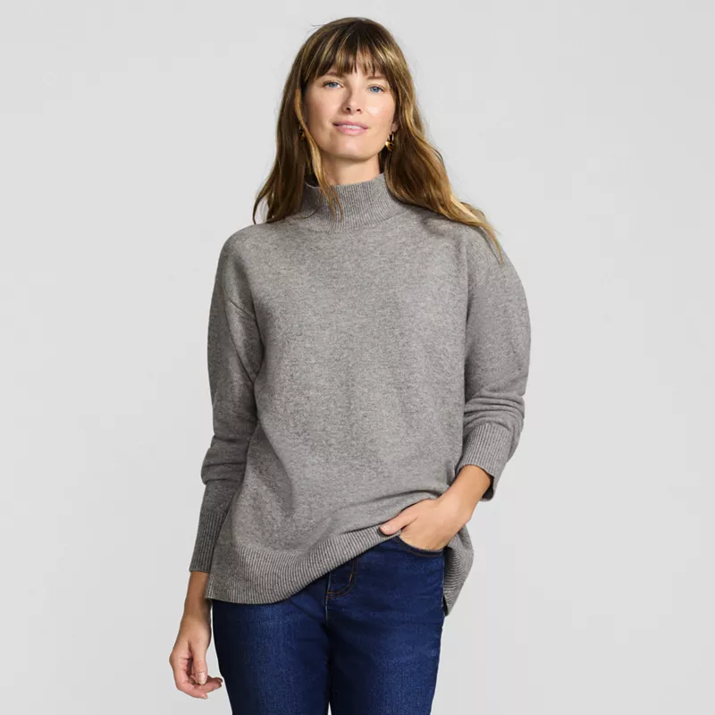 Women's CashTouch Tunic Turtleneck Sweater, alternative image