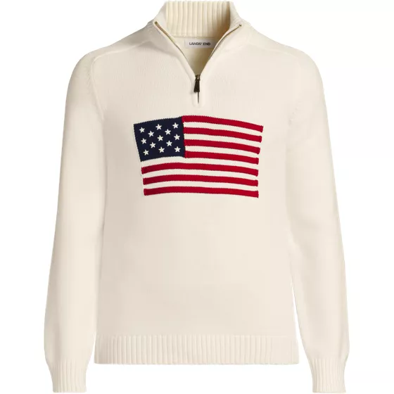 Men's Long Sleeve Drifter Flag Quarter Zip - primary