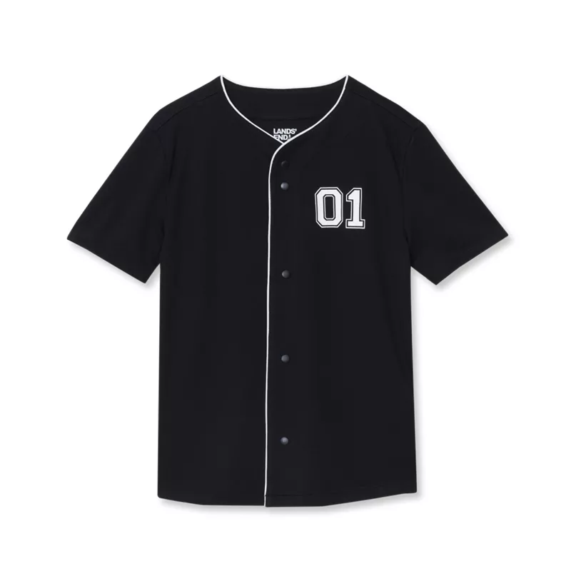 Boys Active Button Up Jersey Top, alternative image