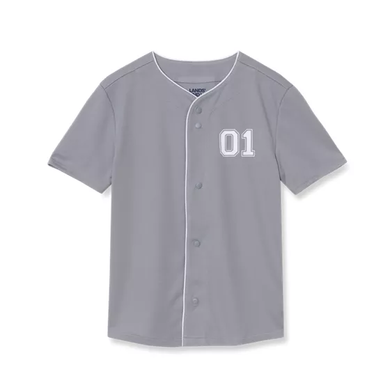 Boys Active Button Up Jersey Top - primary