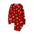 Kids Holiday Long Sleeve Top and Bottom Snug Fit Pajama Set, alternative image