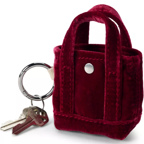 Micro Velvet Canvas Tote Charm - primary
