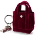 Micro Velvet Canvas Tote Charm, Front