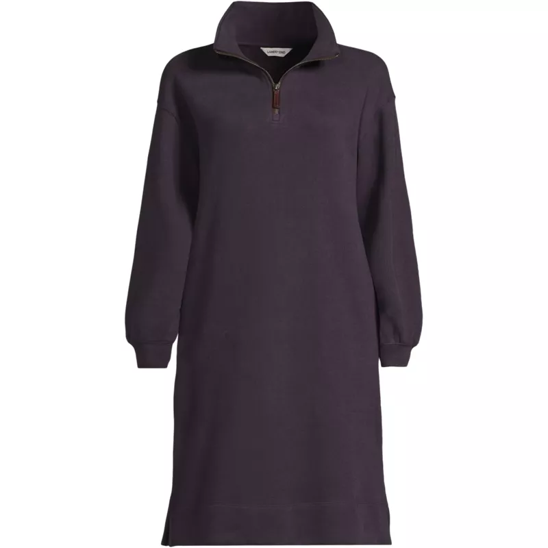 Women's Bedford Quarter Zip Popover Dress, Front