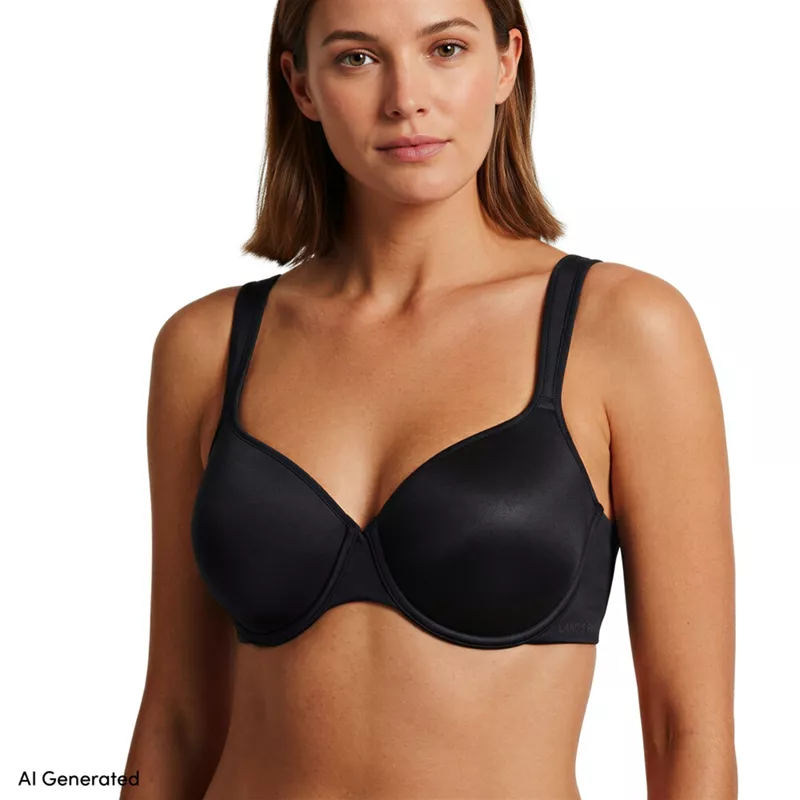 Womens Full Coverage True Solutions Lightweight Microfiber Basic Bra, alternative image