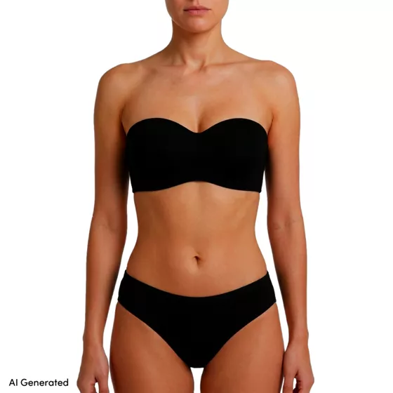 Womens Strapless Convertible True Solutions Light Weight Microfiber Basic Bra - primary