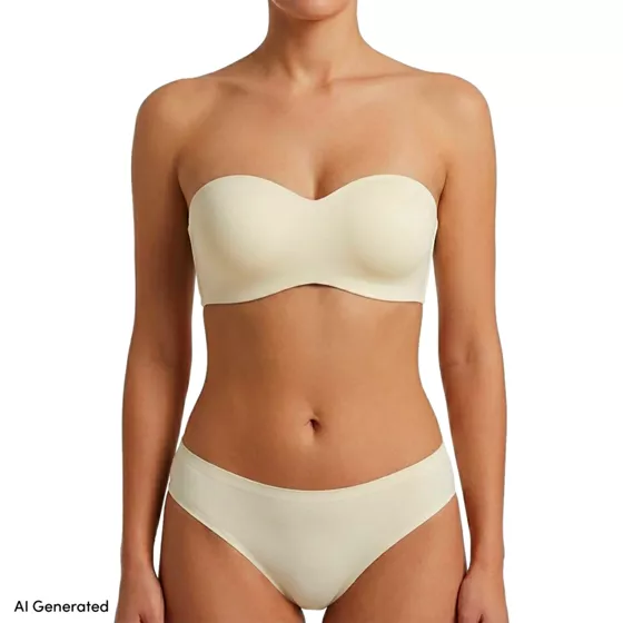 Womens Strapless Convertible True Solutions Light Weight Microfiber Basic Bra - primary